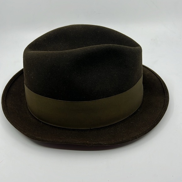Vintage Mallory Fifth Avenue by Stetson Fedora Hat 100% Wool - Picture 4 of 12